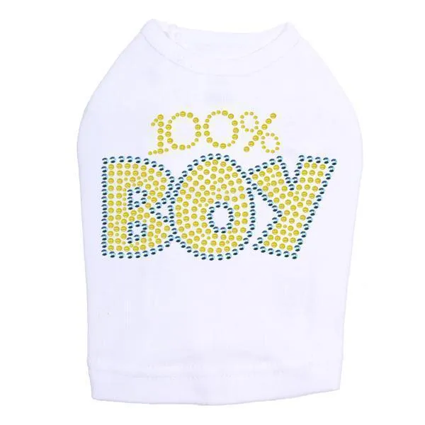 100% Boy Rhinestone Dog Tank