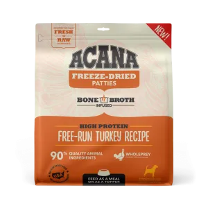 Acana Freeze-Dried Food Free-Run Turkey Recipe Patties for Dogs