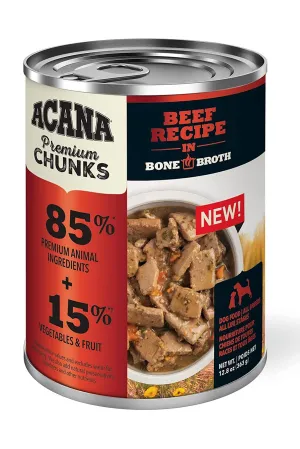 Acana Premium Chunks Beef in Bone Broth Wet Dog Food