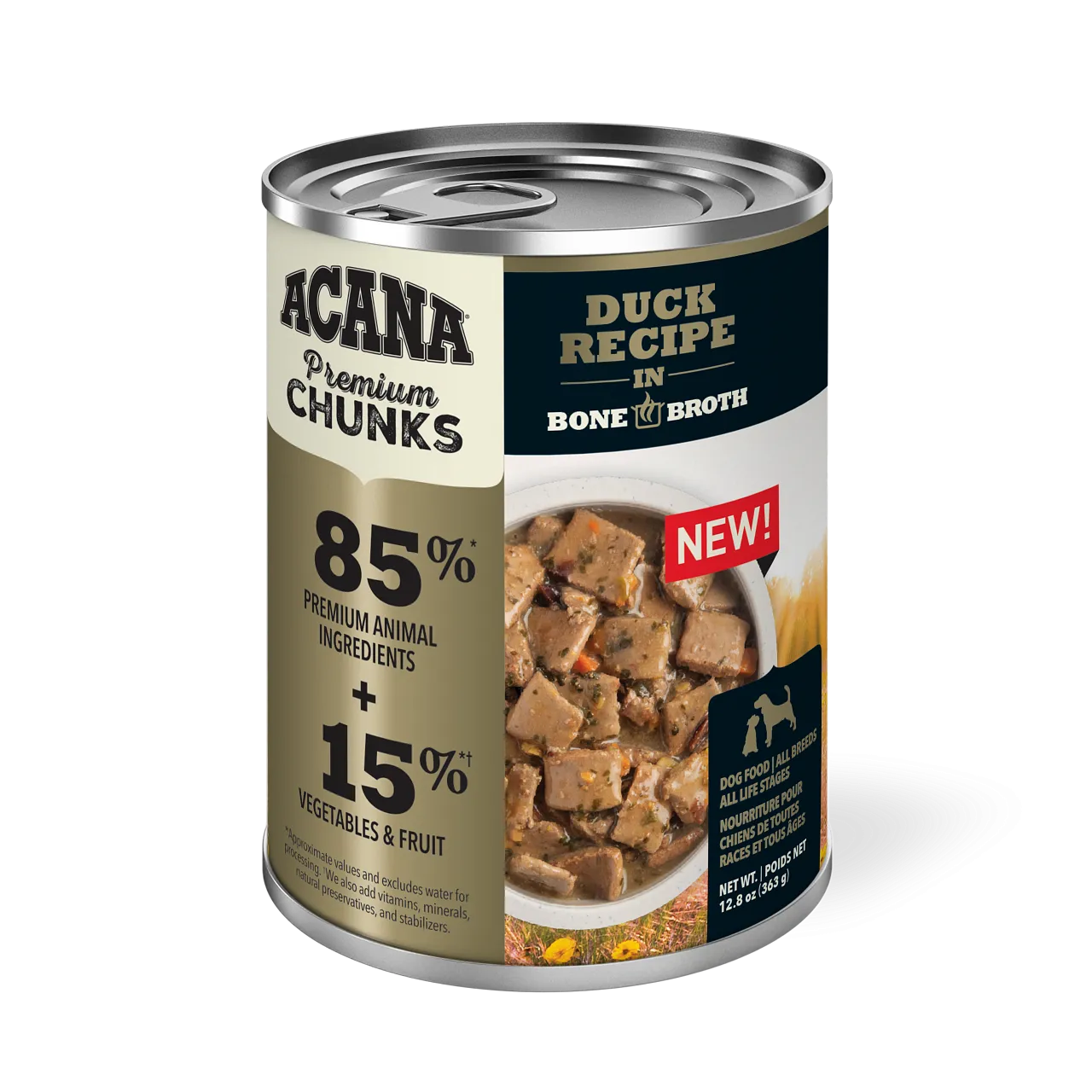 Acana Premium Chunks Grain Free Duck Recipe for Dogs