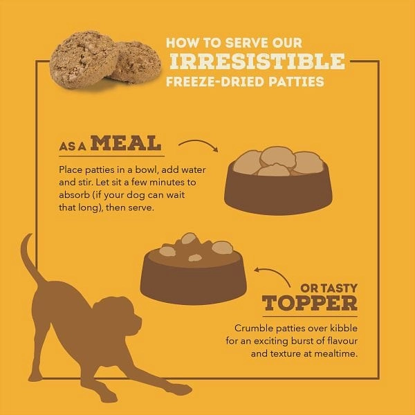 ACANA Free-Run Chicken Recipe Freeze Dried Dog Food, Patties