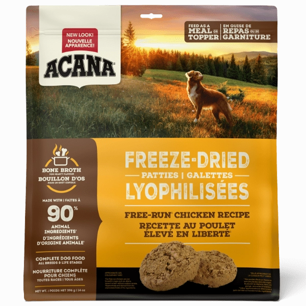 ACANA Free-Run Chicken Recipe Freeze Dried Dog Food, Patties