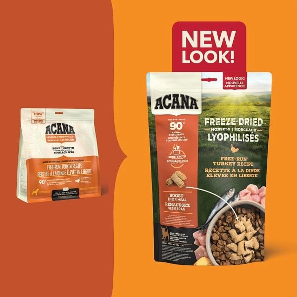 ACANA Free-Run Turkey Recipe Freeze Dried Dog Food, Morsels