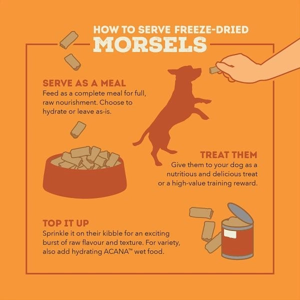 ACANA Free-Run Turkey Recipe Freeze Dried Dog Food, Morsels