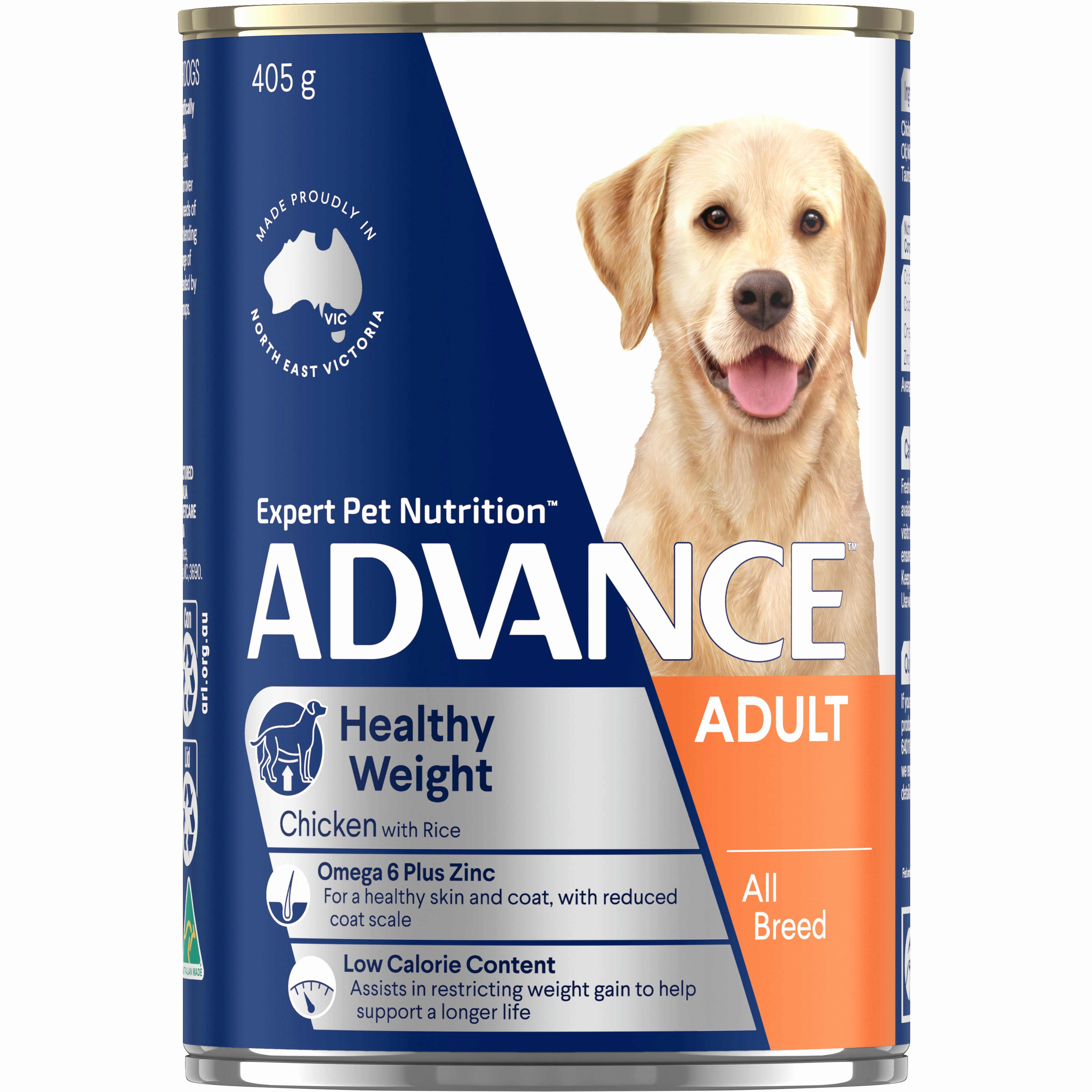 ADVANCE - Healthy Weight Adult All Breed Chicken with Rice Dog Wet Food (405g)