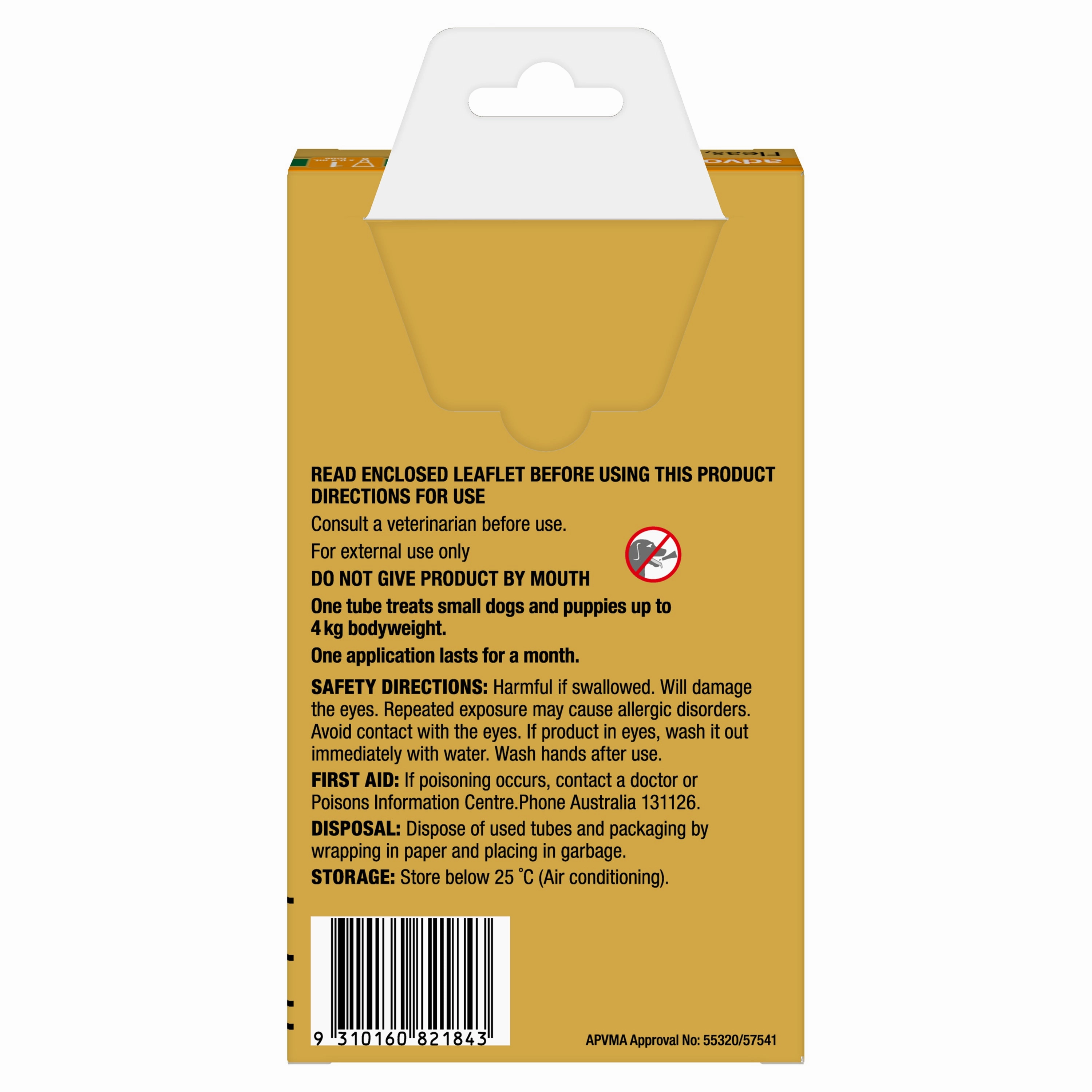 Advocate - Dog up to 4kg (1pk)