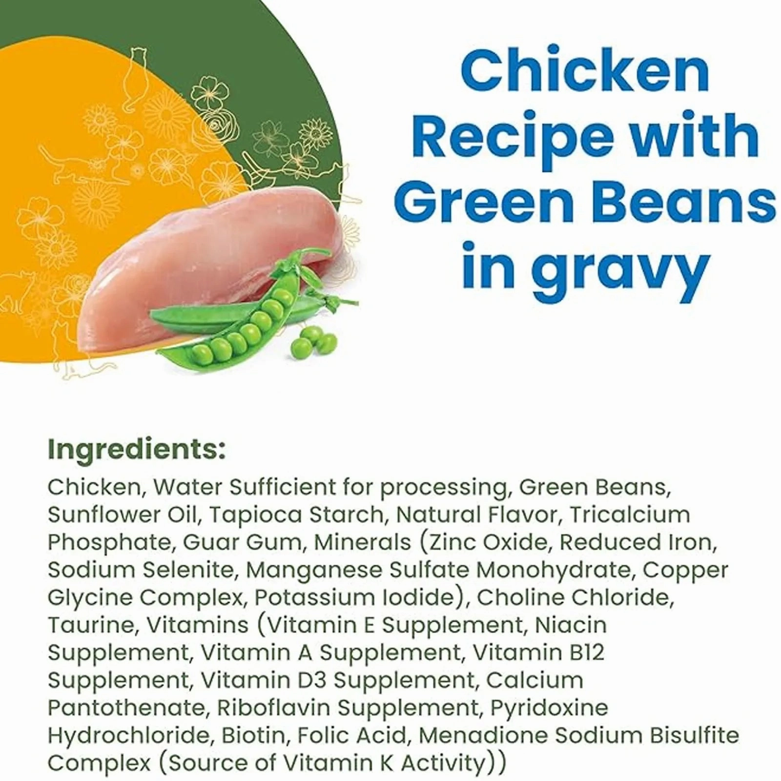 Almo Nature - HQS Complete Cat Wet Food - Chicken Recipe with Green Beans in Gravy 70g