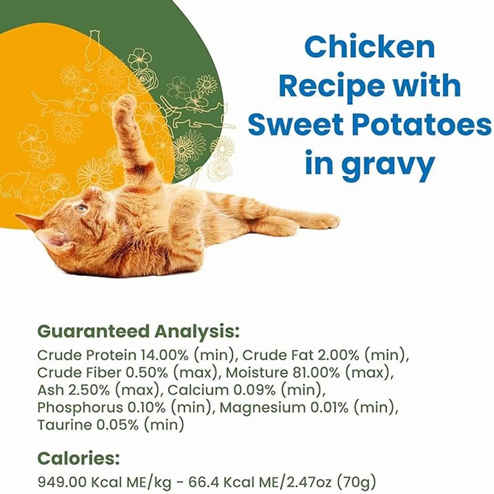 Almo Nature - HQS Complete Cat Wet Food - Chicken Recipe with Sweet Potatoes in Gravy 70g