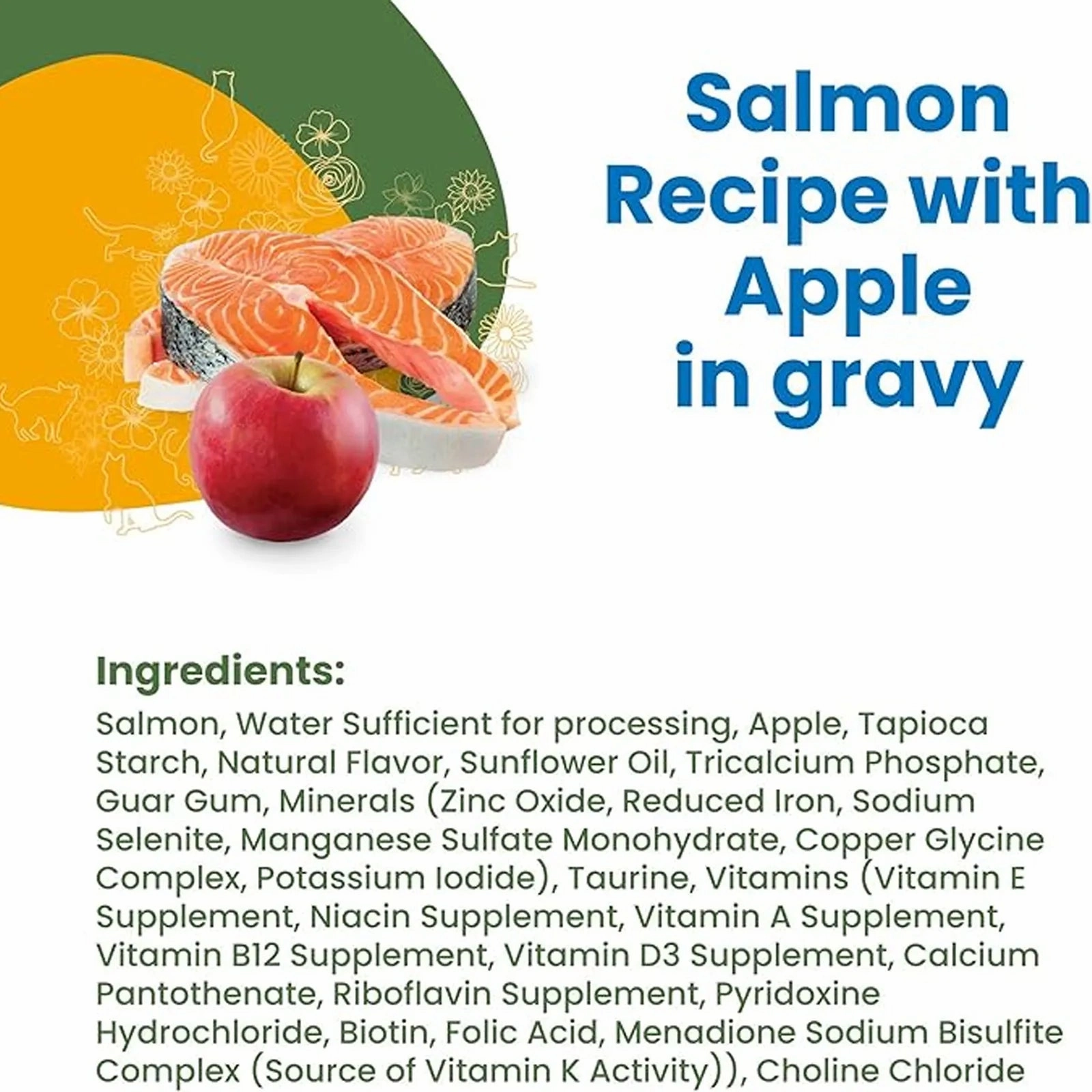 Almo Nature - HQS Complete Cat Wet Food - Salmon Recipe with Apple in Gravy 70g