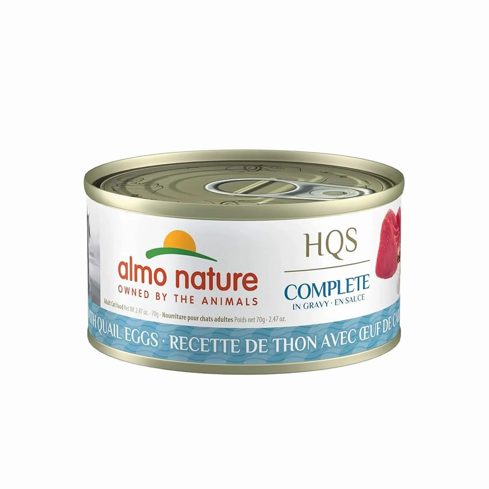Almo Nature - HQS Complete Cat Wet Food - Tuna Recipe with Quail Eggs in Gravy 70g