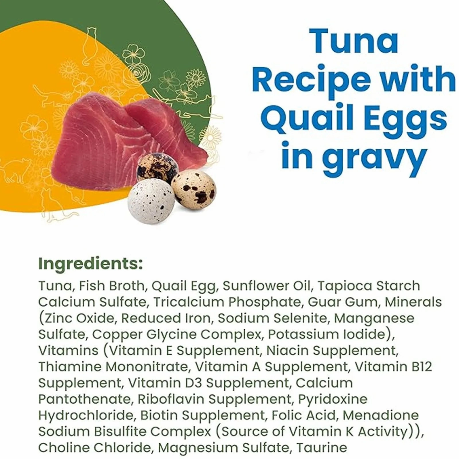 Almo Nature - HQS Complete Cat Wet Food - Tuna Recipe with Quail Eggs in Gravy 70g