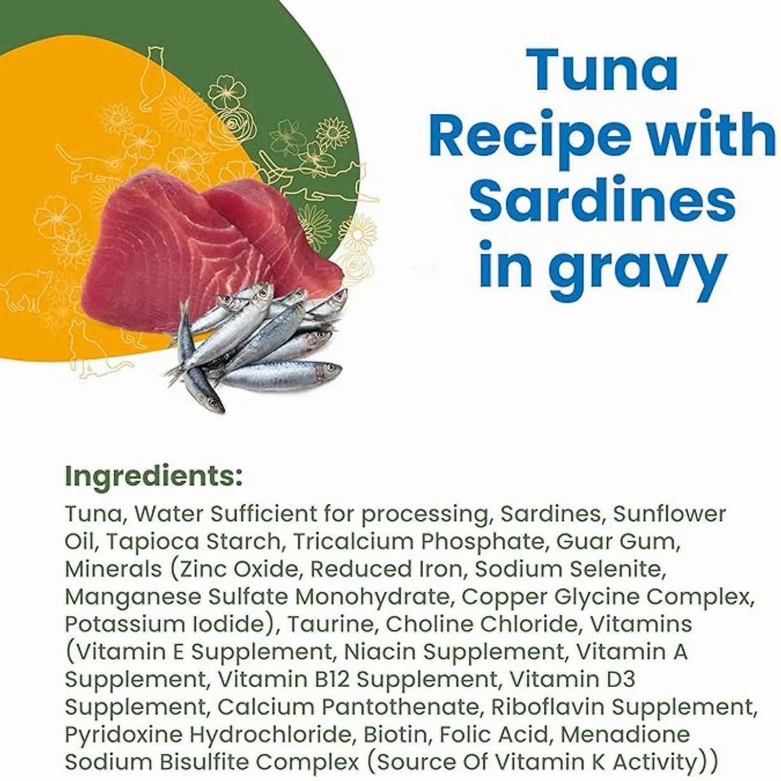 Almo Nature - HQS Complete Cat Wet Food - Tuna Recipe with Sardines in Gravy 70g