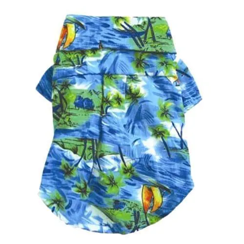 Aloha Dog Shirt Blue