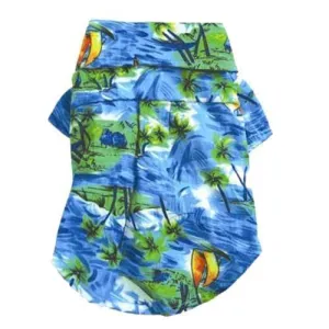 Aloha Dog Shirt Blue