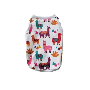 Alpaca Print Dog Tank