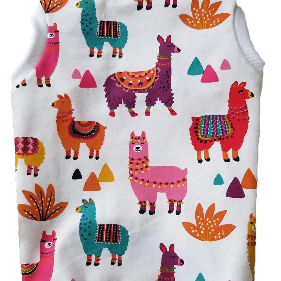 Alpaca Print Dog Tank