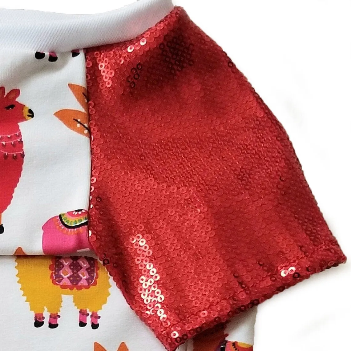 Alpaca Sequin Raglan Dog Tee