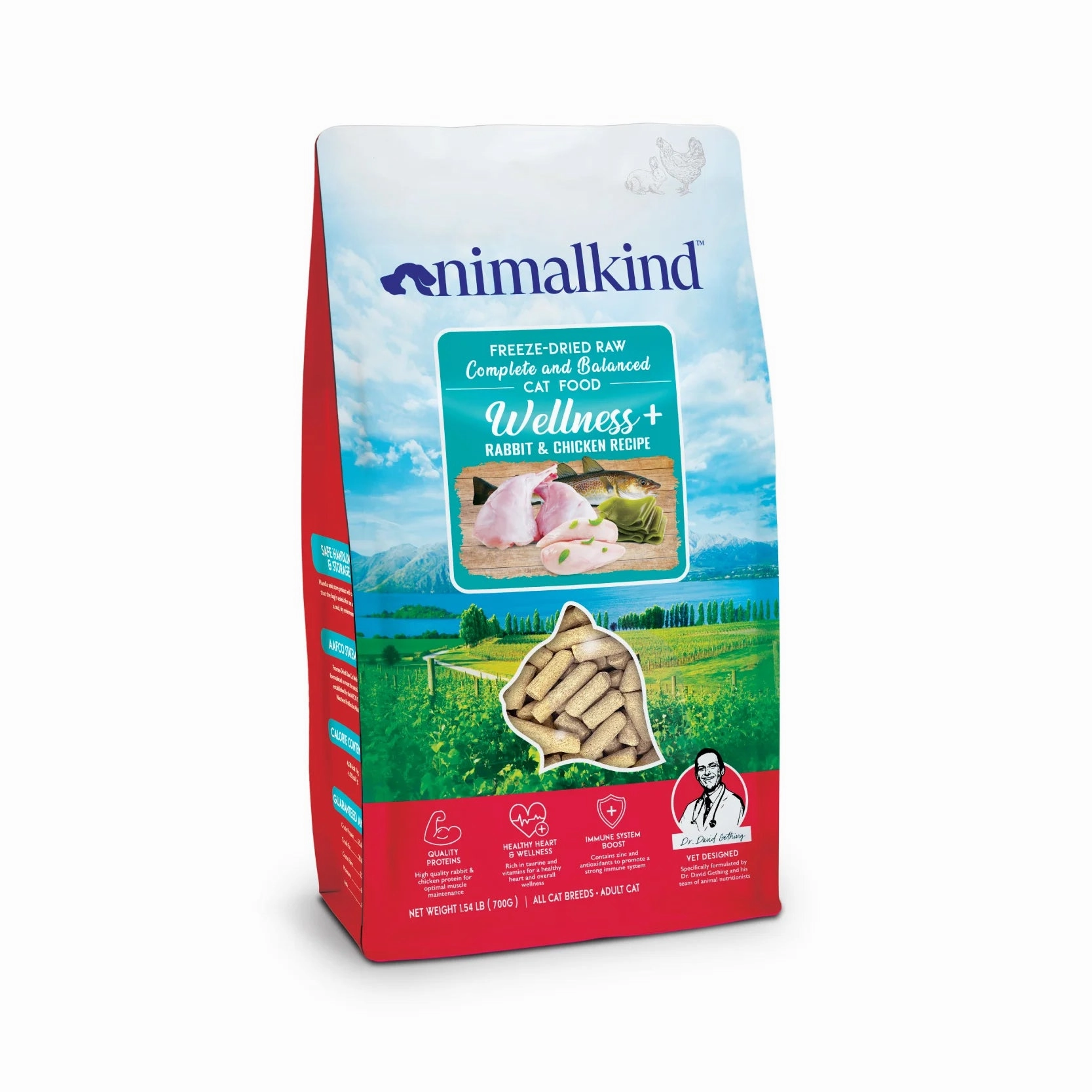 Animalkind Wellness  Cat Food - Rabbit & Chicken Freeze-Dried Raw