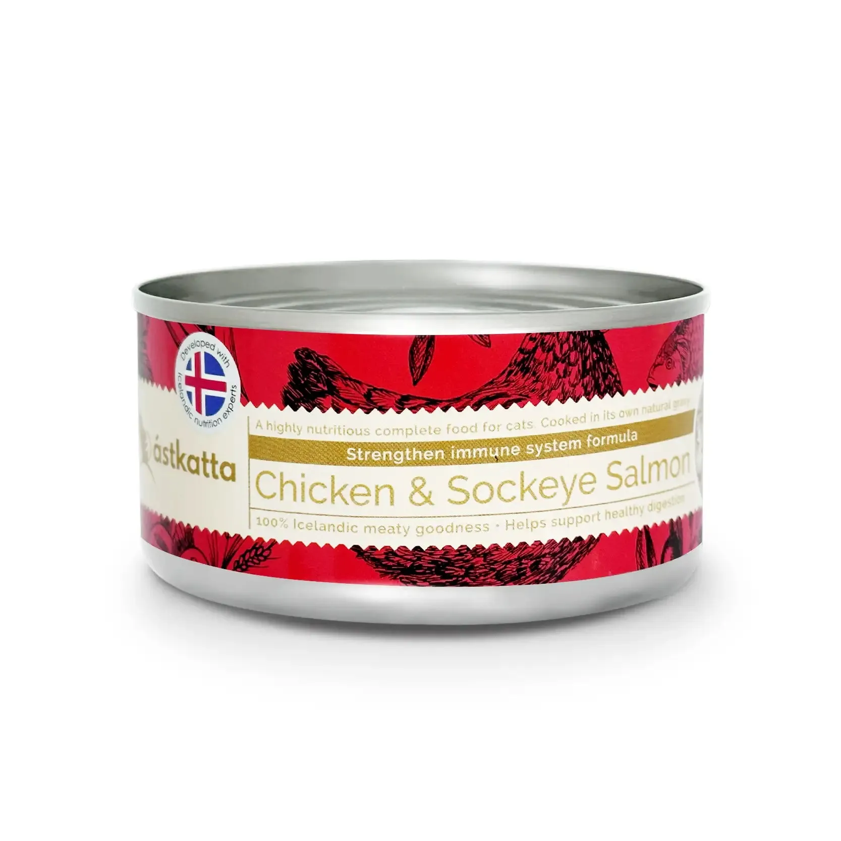 Astkatta Complete Cat Wet Food - Chicken & Sockeye Salmon