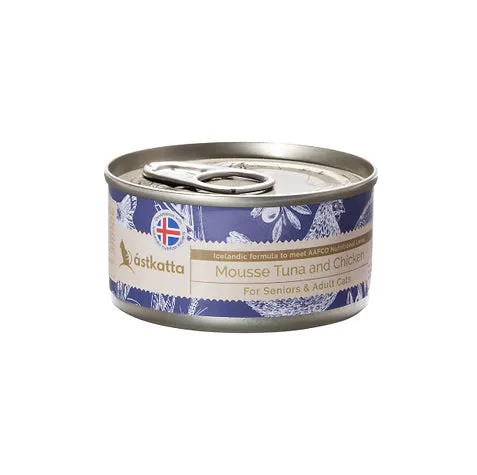 Astkatta Complete Senior Cat Wet Food - Pure Tuna & Chicken Mousse 80g