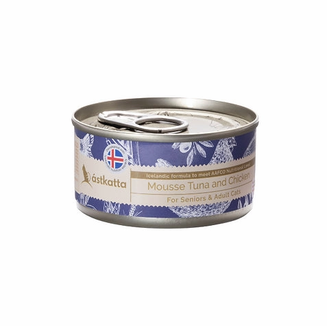Astkatta Complete Senior Cat Wet Food - Pure Tuna & Chicken Mousse 80g