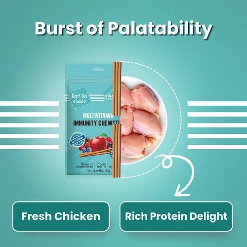 Bark Out Loud Immunity Multi Vitamin Chew Stix for Dogs and Cats