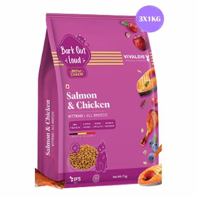Bark Out Loud Salmon and Chicken Kitten Dry Food