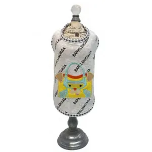 Barklenciaga City Dog Tank Lemon