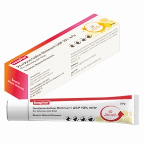 Beaphar Povidone Iodine Wound Healing Ointment for Dogs & Cats