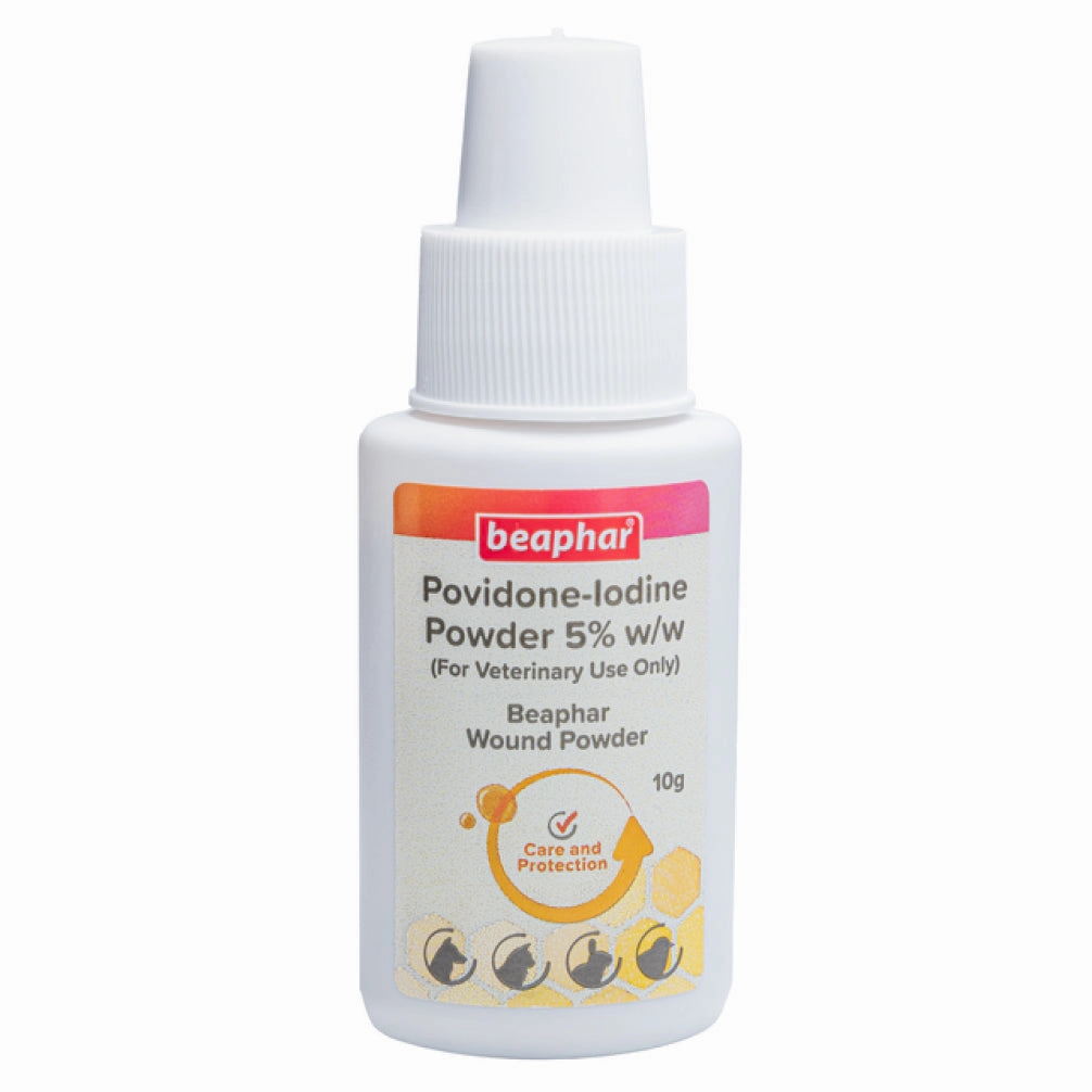 Beaphar Povidone Iodine Wound Healing Powder for Dogs & Cats
