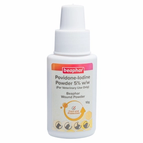Beaphar Povidone Iodine Wound Healing Powder for Dogs & Cats