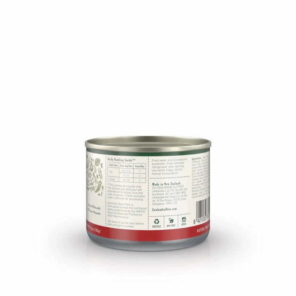 Beef Pate Staple with Green Mussels Adult Dog Can