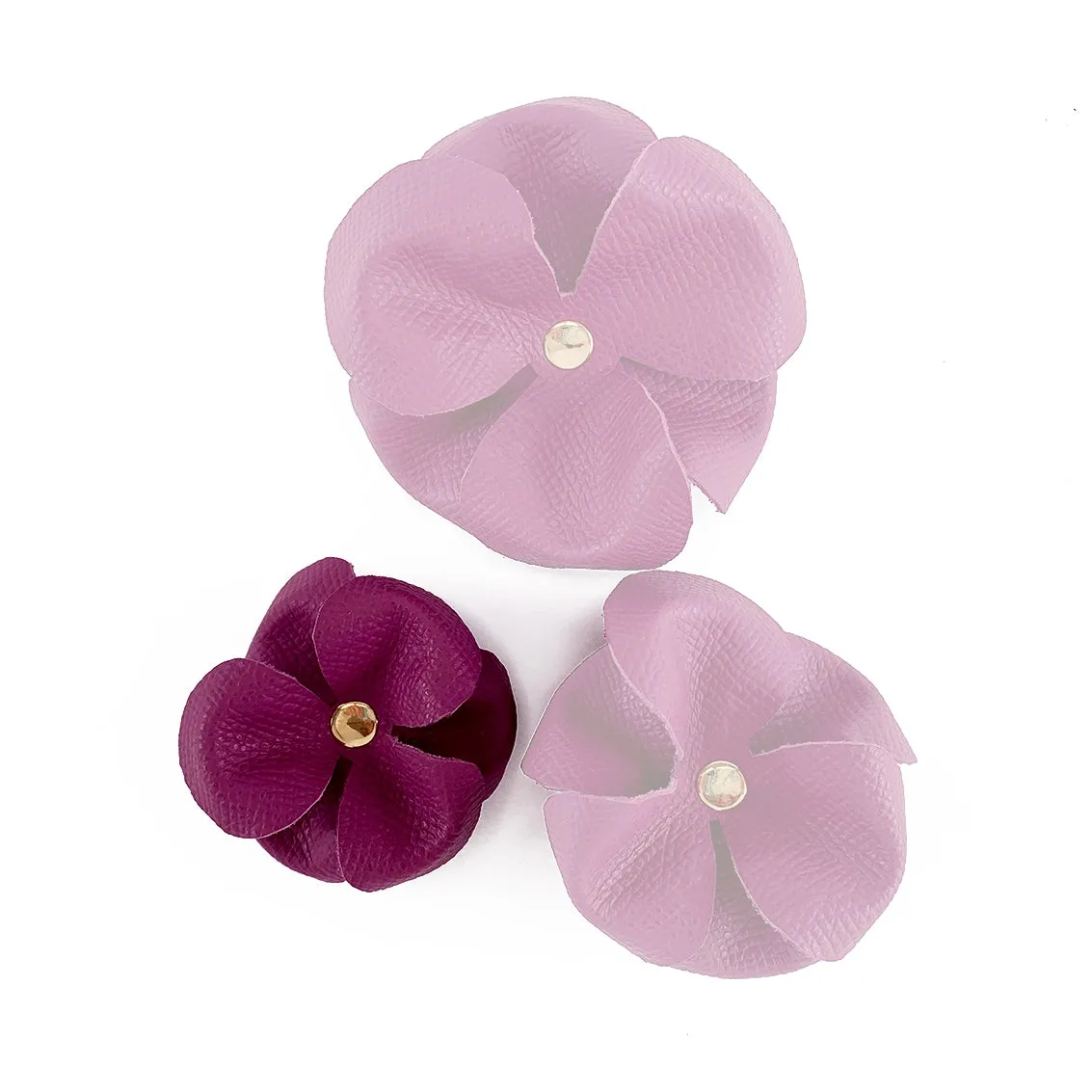 Beverly Classic Leather Dog Flowerette Slider Amethyst