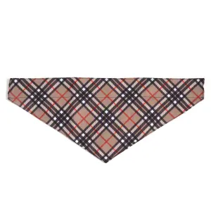Bias Plaid Tan Dog Bandana