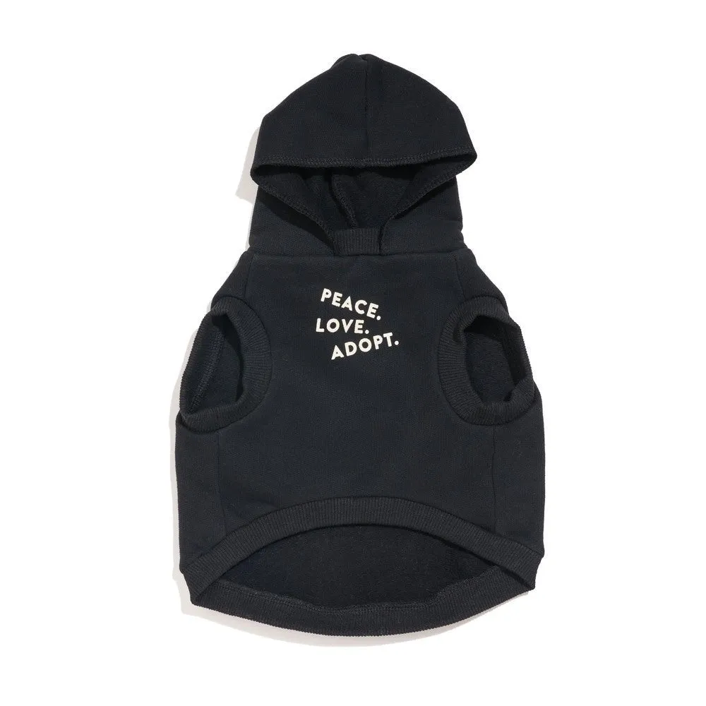 Big Full Heart Dog Hoodie Black/Cream