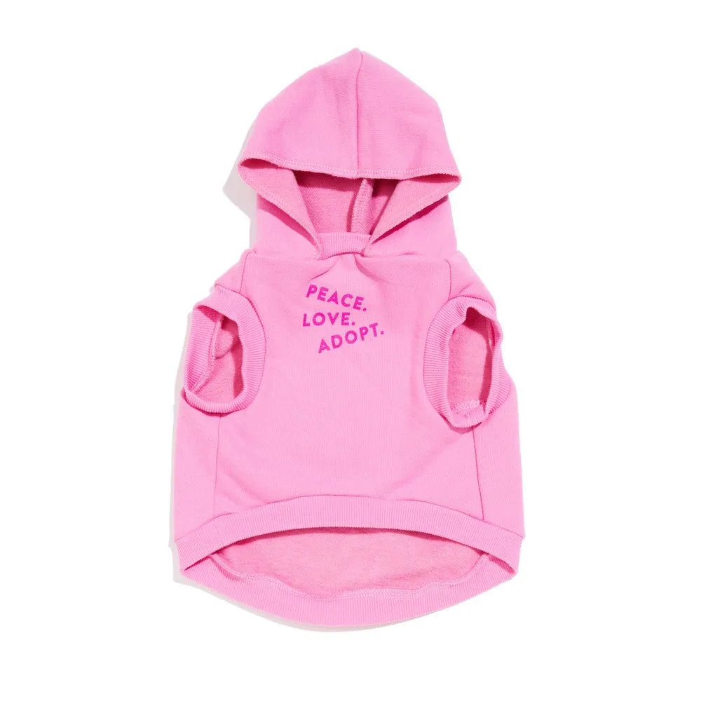 Big Full Heart Dog Hoodie Candy Pink/Magenta