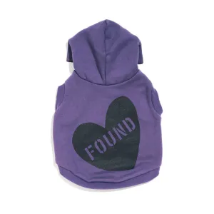 Big Full Heart Dog Hoodie Purple/Plum