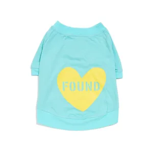 Big Full Heart Dog Tee Aqua/Citron