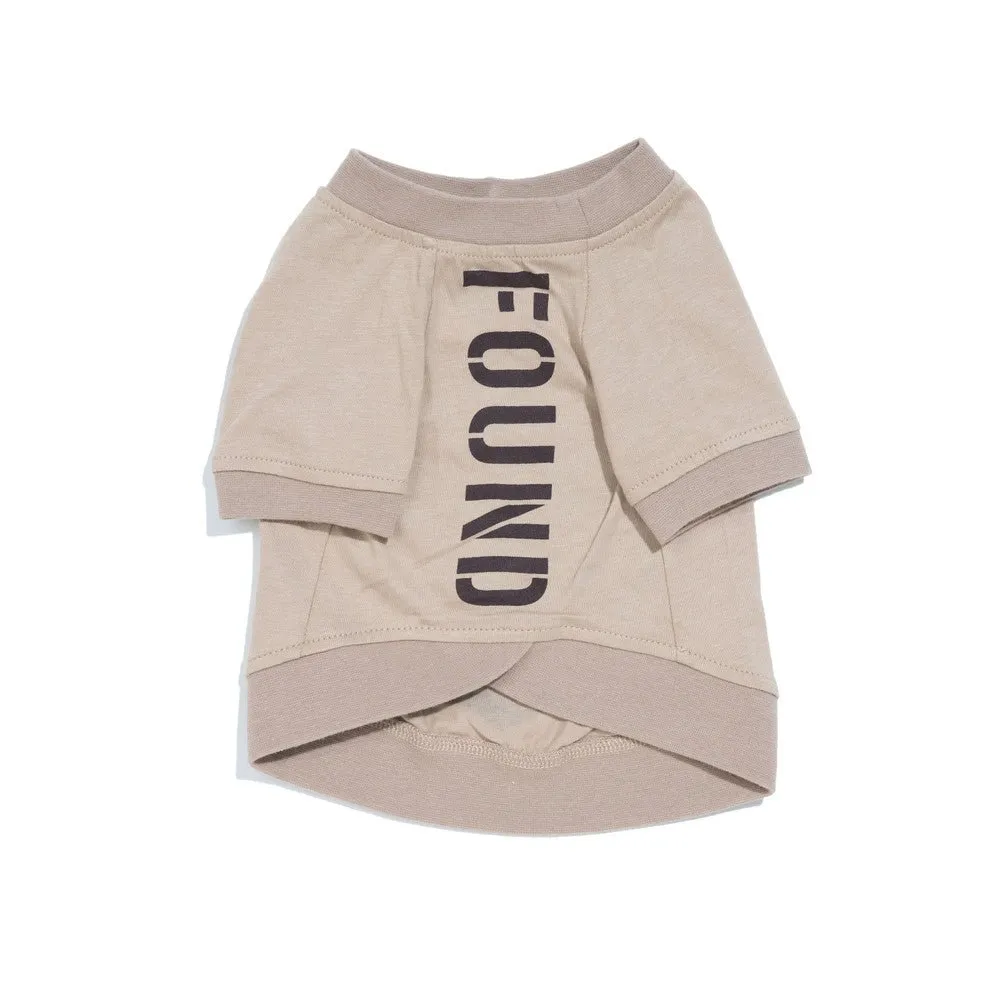 Big Full Heart Dog Tee Taupe/Chocolate