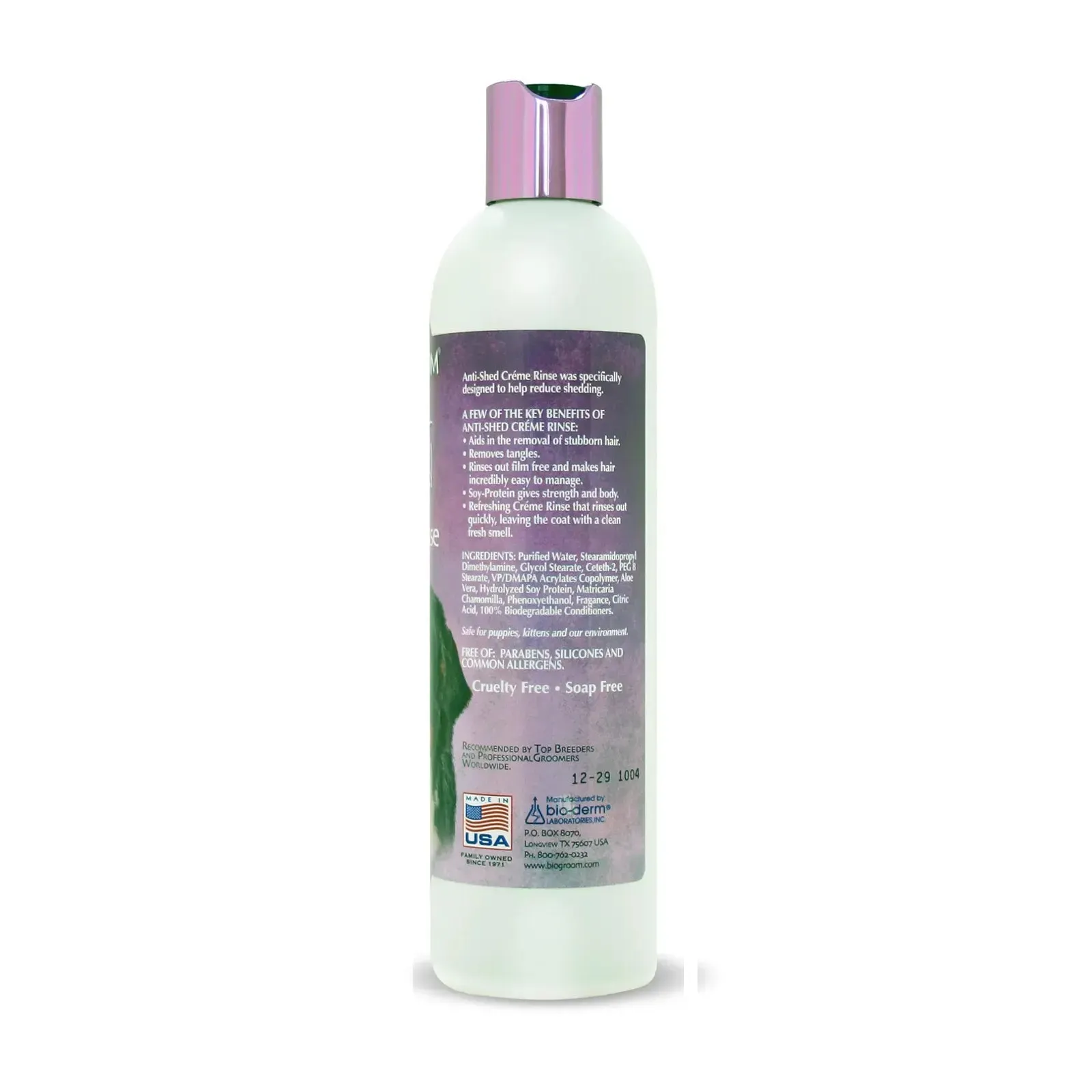 Bio-Groom - Anti-Shed Deshedding Crme Rinse for Dogs 12oz