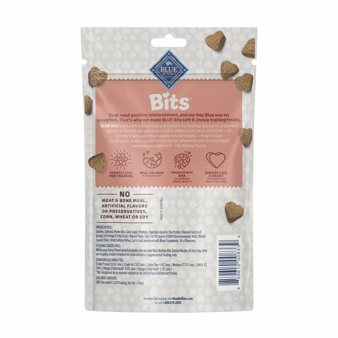 Bits Savory Salmon Recipe Soft-Moist Training Dog Treats