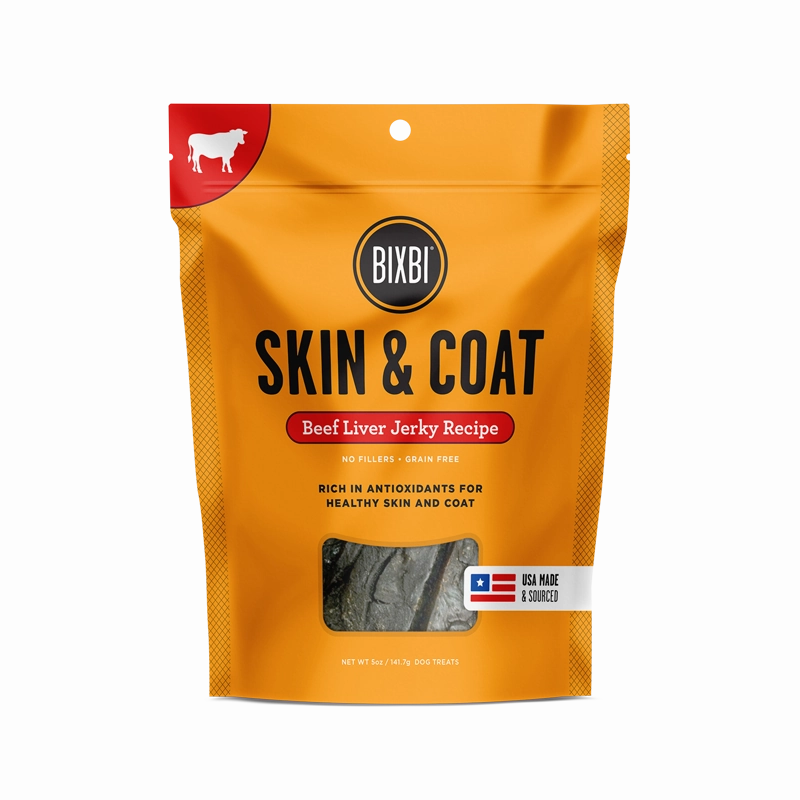 Bixbi Skin & Coat Beef Liver Jerky Dog Treats