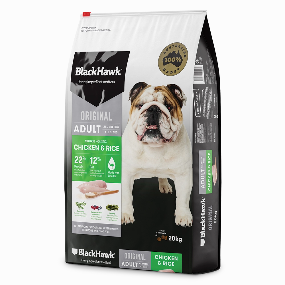 Black Hawk - Chicken & Rice Adult Dog Dry Food (20kg)