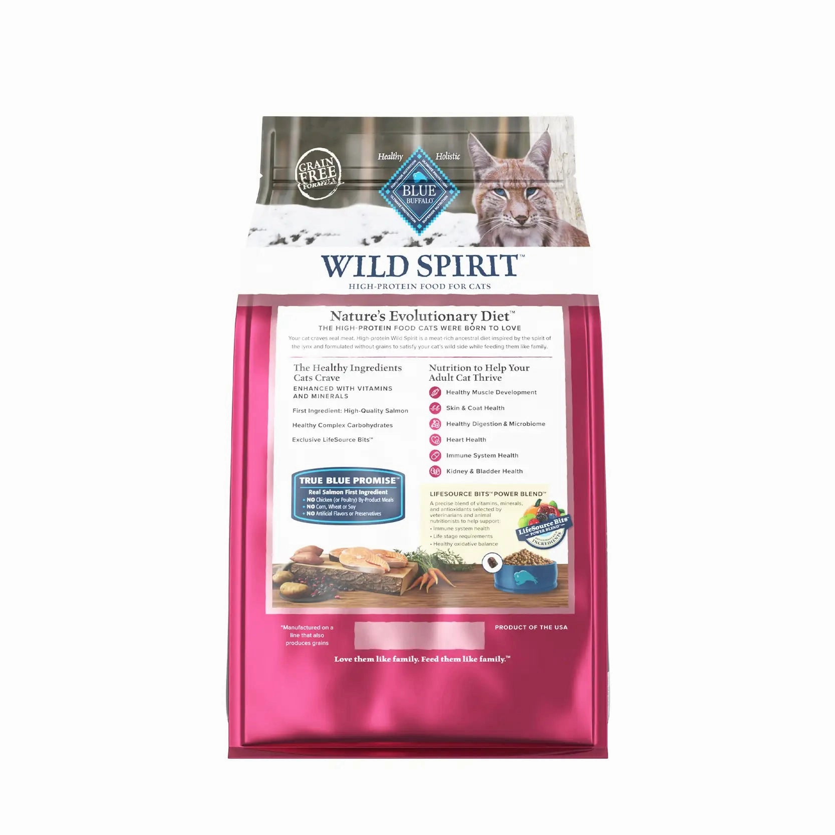 Blue Buffalo Grain-Free Cat Food - WILD Spirit Indoor Adult Salmon Recipe