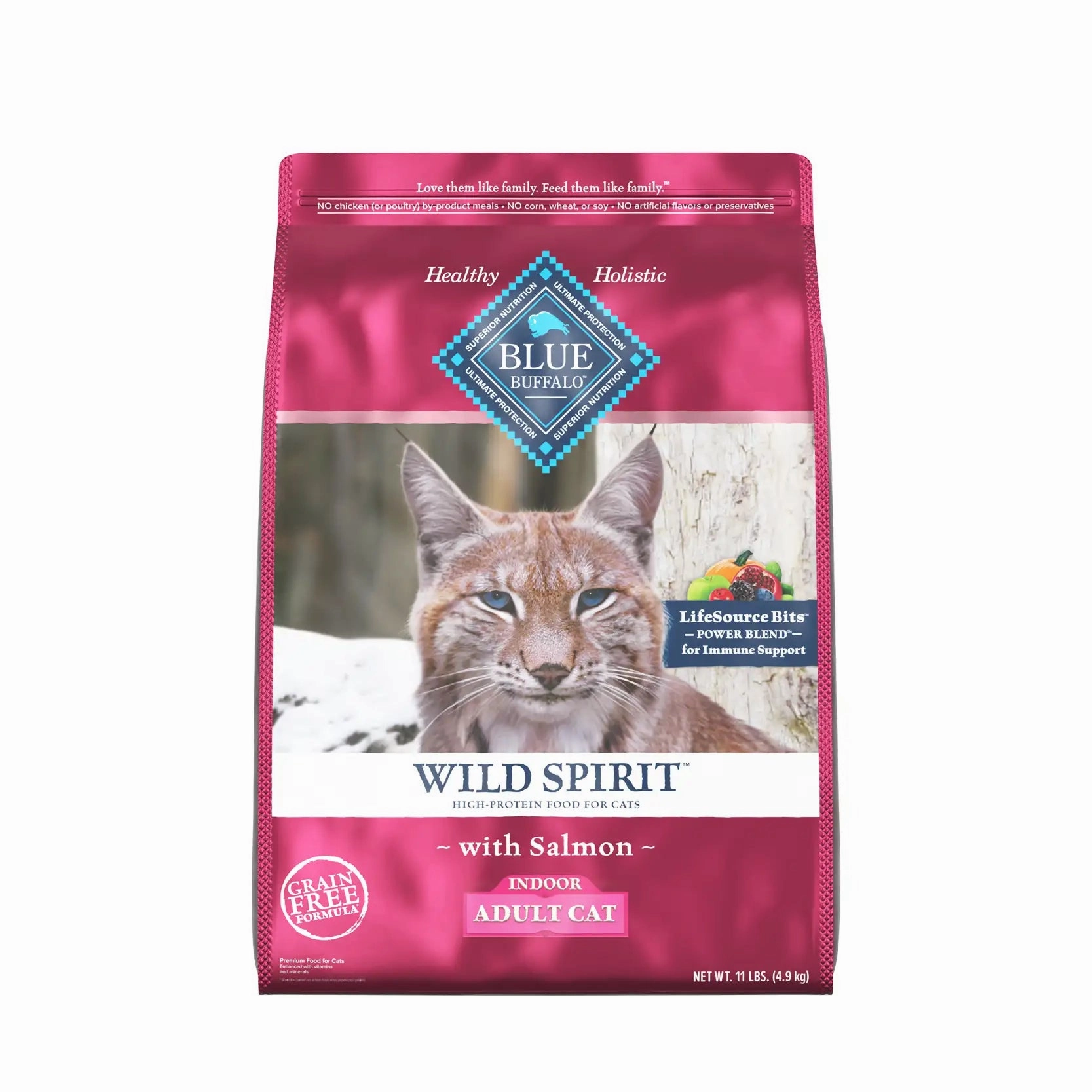 Blue Buffalo Grain-Free Cat Food - WILD Spirit Indoor Adult Salmon Recipe