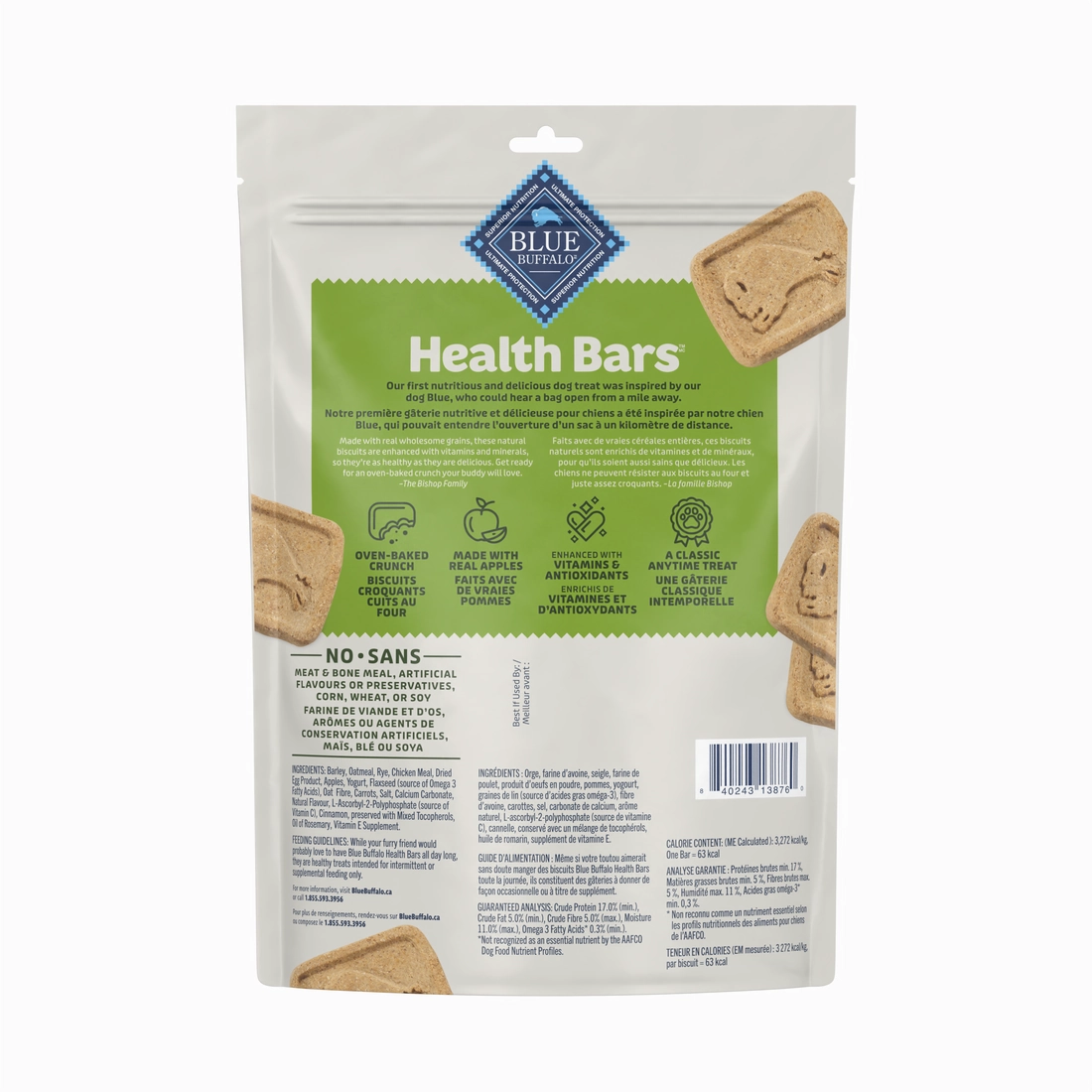 Blue Buffalo Health Bars Baked with Apples & Yogurt Dog Treats