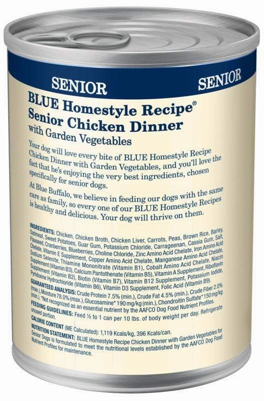 Blue Buffalo Homestyle Senior Dinner Chicken with Garden Vegetables & Brown Rice Canned Dog Food