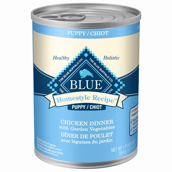 BLUE Homestyle Recipe Chicken Dinner & Vegetables Canned Puppy Food