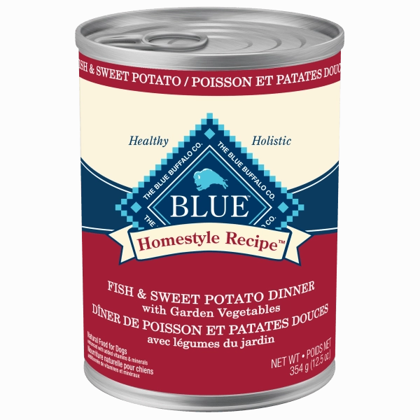 BLUE Homestyle Recipe Fish & Sweet Potato Dinner Canned Dog Food