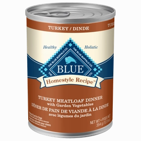 BLUE Homestyle Recipe Turkey Meatloaf Dinner Canned Dog Food